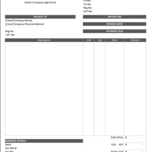 Automated Invoice Template (South Africa)