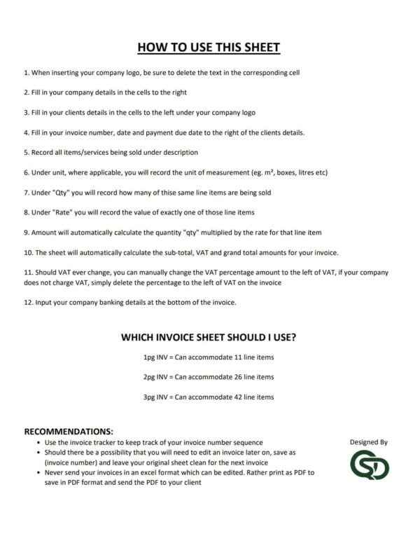 Automated Invoice Template (United Kingdom) - Image 2