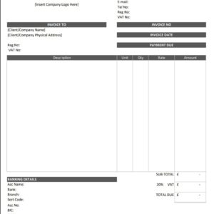 Automated Invoice Template (United Kingdom)