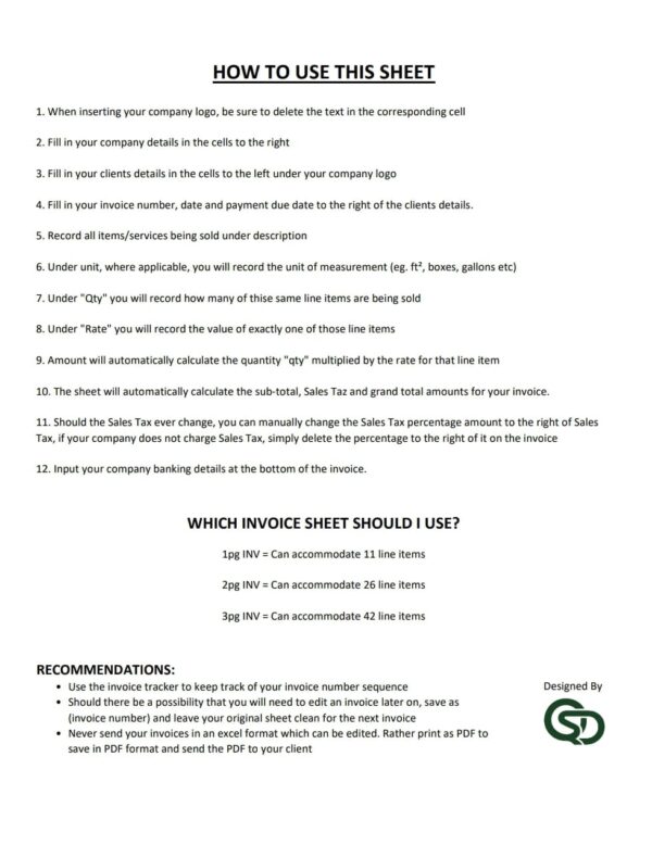Automated Invoice Template (United States) - Image 3